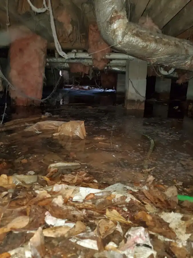 Crawl space flood assessment for Commercial Water Damage Restoration in Westlake Village